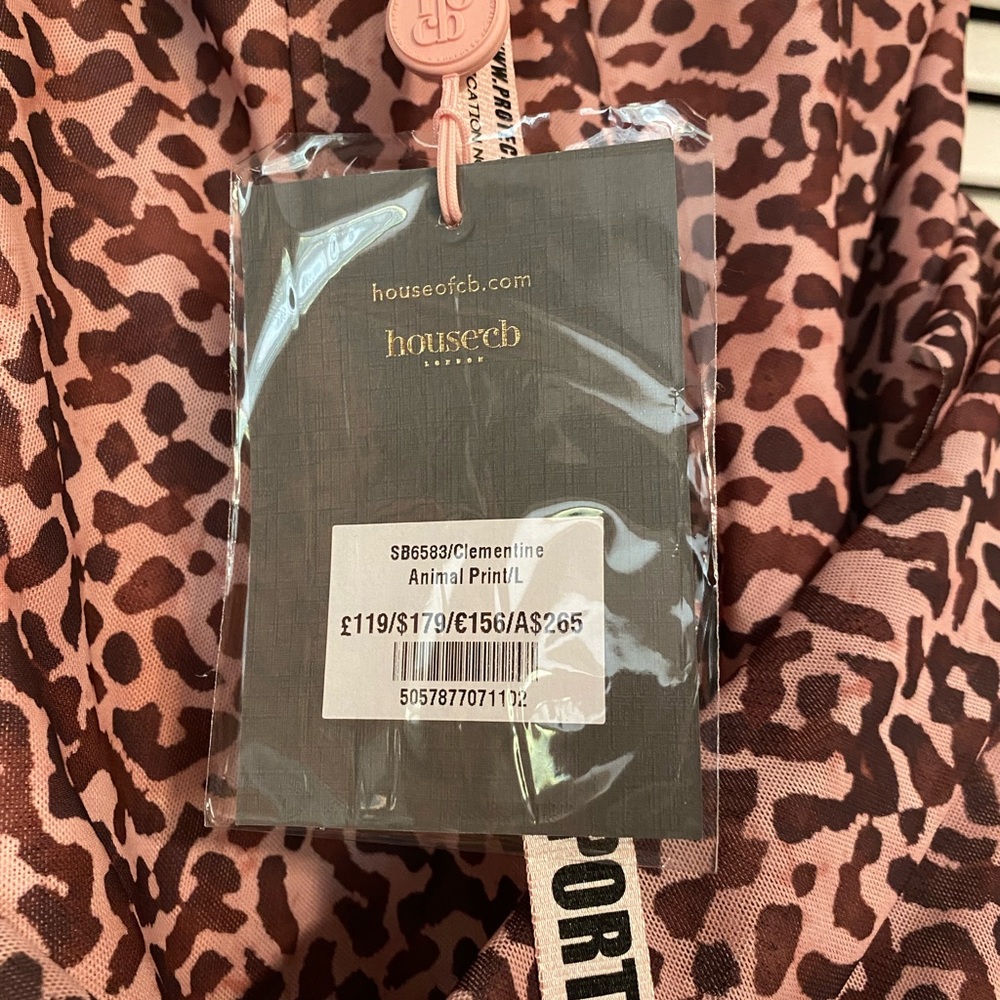 NWT House of Cb “Clementine” cutout mini dress in animal print - Picture 6 of 9